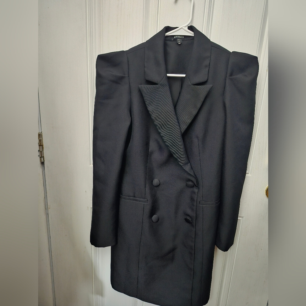 Express Black Double-Breasted Blazer Dress